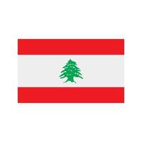 líbano, plano, multicolor, icono vector