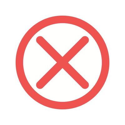 Do Not Cross Flat Multicolor Icon