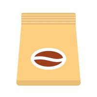 Coffee Bag Flat Multicolor Icon vector