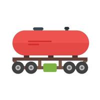 Tank Wagon Flat Multicolor Icon vector