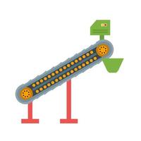 Conveyor III Flat Multicolor Icon vector