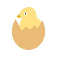 Hatched Egg Flat Multicolor Icon vector