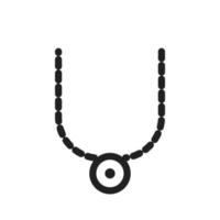 icono de línea de collar vector