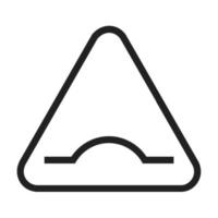 Bump ahead Line Icon vector