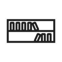 Book Shelf Line Icon vector