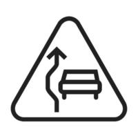 Overtake Line Icon vector