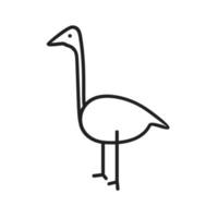 Flamingo Line Icon vector
