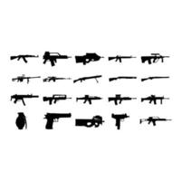 weapons isolated on white background vector