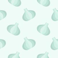 garlic seamless pattern vector illustration