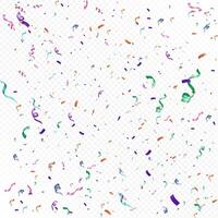 Celebration confetti vector with transparent background