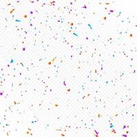 Colorful Birthday Confetti Vector and on transparent background