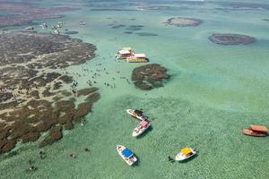 Aerial view of reefs of Maragogi, Coral Coast Environmental Protection Area, Maragogi, Alagoas, Brazil. photo