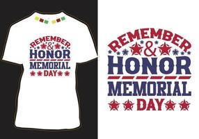 Remember And Honor Memorial Day vector