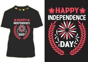 diseño de camiseta feliz día de la independencia vector