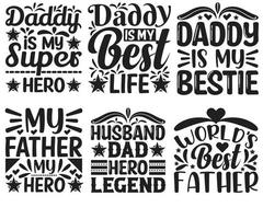 Happy Father's Day T-shirt Design Bundle vector