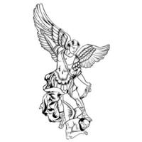 archangel of heaven vector illustration