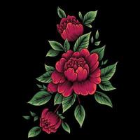 Vector illustration of Red Roses