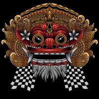 Barong Balinese Mask Vector Illustration