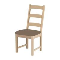silla de madera marrón con respaldo sobre fondo blanco. muebles para comedor. ilustración vectorial en estilo plano. ilustración para logotipos, postales, pancartas vector