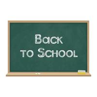 School green board with the inscription Back to school vector