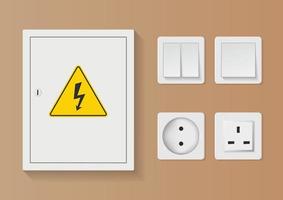 panel de seguridad eléctrica vector