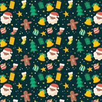 Hand drawn christmas pattern design background. vector