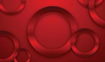 Luxury metallic red circle with shadow.