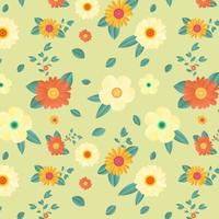 Hand drawn abstract floral pattern background. Vector. vector