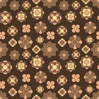 Abstract seamless groovy flower background. vector