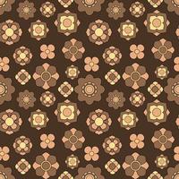 Abstract seamless groovy flower background. vector