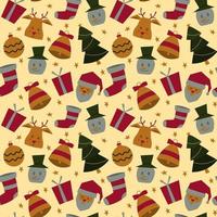 Hand drawn christmas pattern design background. vector