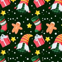 Hand drawn christmas pattern design background. vector