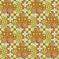 Abstract seamless groovy flower background. vector