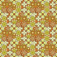 Abstract seamless groovy flower background. vector