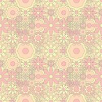 Abstract seamless groovy flower background. vector