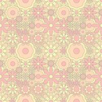 Abstract seamless groovy flower background. vector