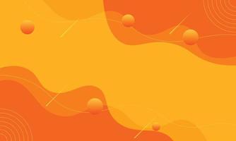 Abstract yellow and orange fluid shape background. vector