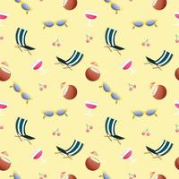 Summer seamless pattern. Repeat pattern. vector
