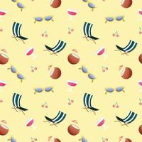 Summer seamless pattern. Repeat pattern. vector