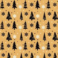 Hand drawn christmas pattern design background. Vector. vector