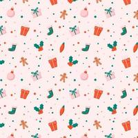 Hand drawn christmas pattern design background. Vector. vector