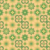 Abstract seamless groovy flower background. vector