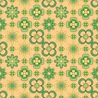 Abstract seamless groovy flower background. vector