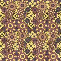 Abstract seamless groovy flower background. vector