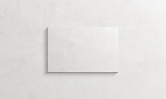 White canvas frame with texture on the wall. vector