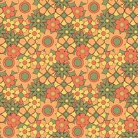 Abstract seamless groovy flower background. vector