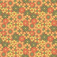 Abstract seamless groovy flower background. vector