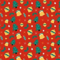 Hand drawn christmas pattern design background. Vector. vector