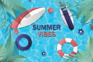 Summer vibes background with gradient style. vector