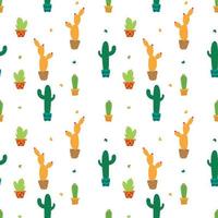 Colorful cactus pattern background. Vector. vector